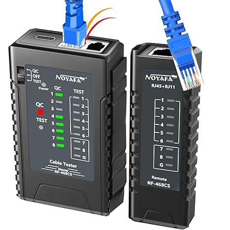RJ45 AND RJ11 CABLE TESTER WITH POE YELLOW COLOUR