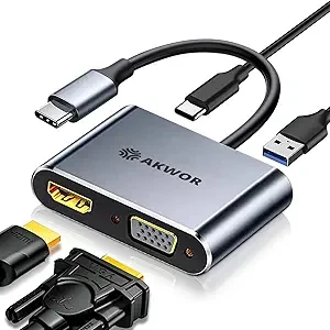 4K TYPE C TO HDMI ,PD, USB VGA CONVERTER 4 IN 1