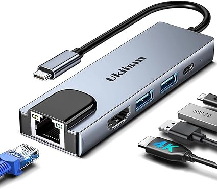 4K TYPE-C TO HDMI 5 IN 1 LAN +TYPE C + USB2 + HDMI CONVERTER