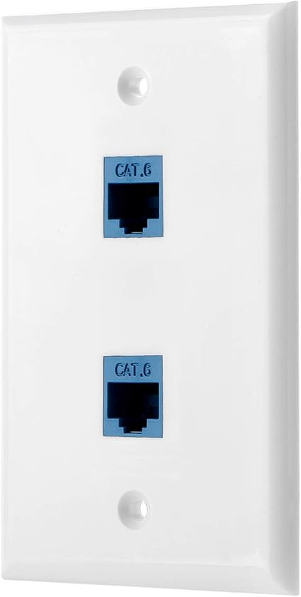 CAT-6 FACE PLATE 2 PORT